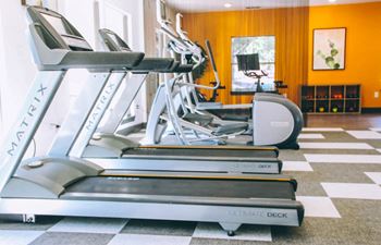 Fitness center with peloton spin bicycles